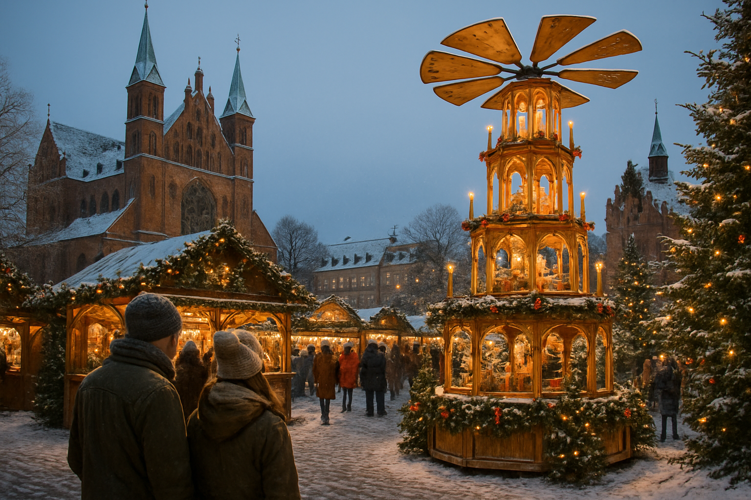 wohin über weihnachten in deutschland - Illustration
